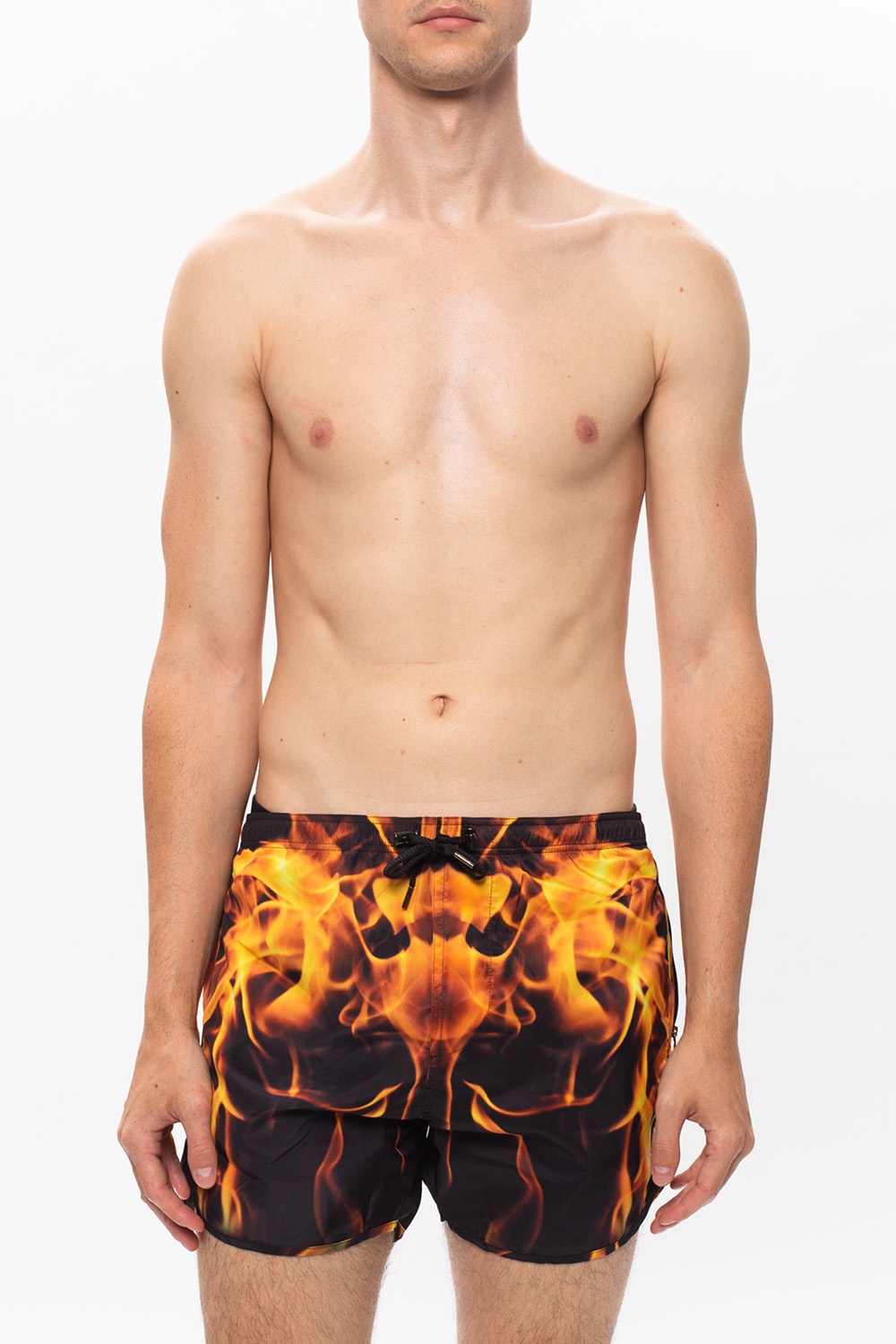 Neil Barrett Swim shorts with flame print | Men's Clothing | Vitkac